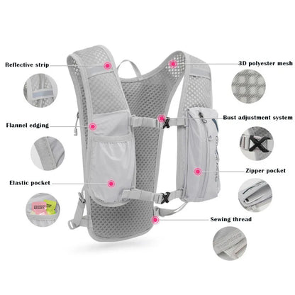 INOXTO 5L Breathable Hydration Vest - Lightweight Running & Cycling Backpack for E-Bike, Trail & Marathon