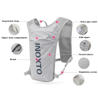 INOXTO 5L Breathable Hydration Vest - Lightweight Running & Cycling Backpack for E-Bike, Trail & Marathon